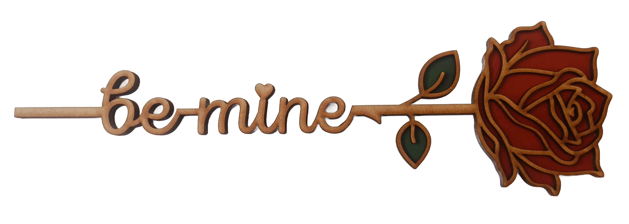 roses wooden layer with names