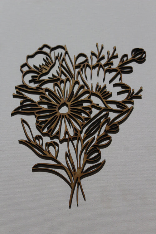 A Blend of Wildflowers and Grass Bundles