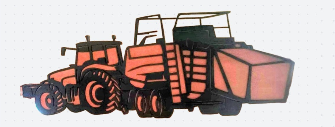 Tractor and Baler