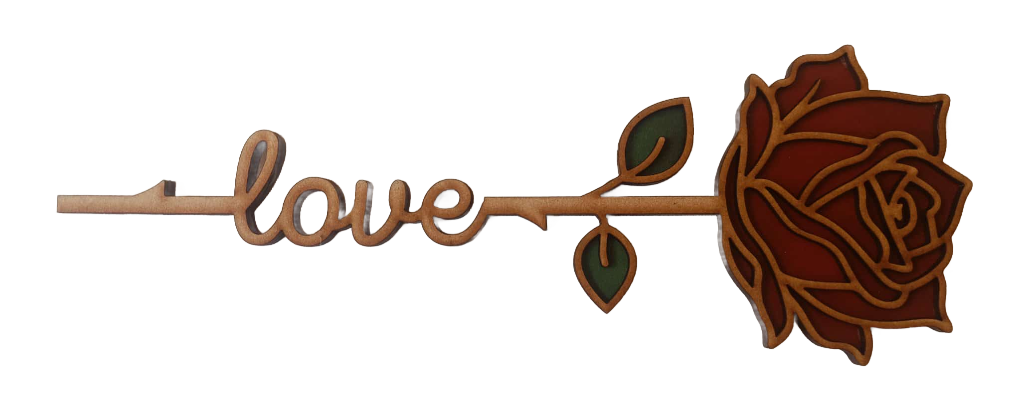 roses wooden layer with names